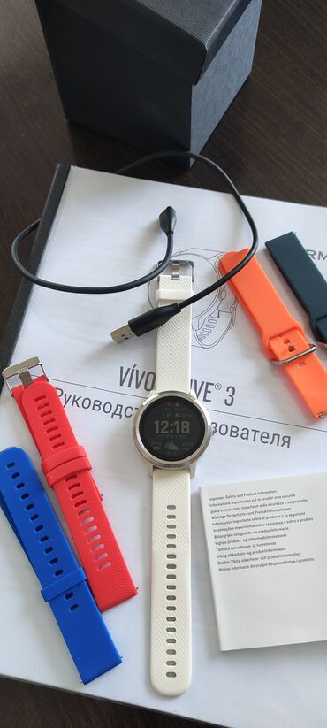 часы в оше: Garmin Vivoactive 3, полный комплект (коробка документы, родной кабель