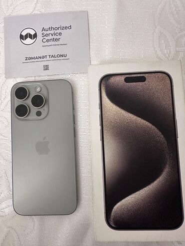 iphone 15 yığılma: IPhone 15 Pro, 128 GB, Natural Titanium, Zəmanət