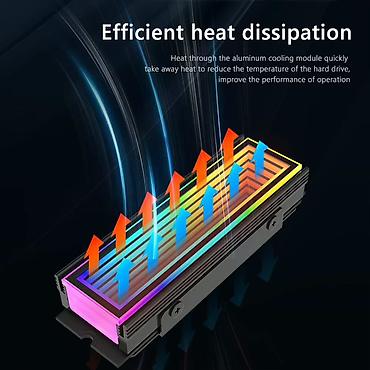 kompyuter hisseleri: RGB NVMe M.2 SSD soyuducu radiator - 2280 ölçülü NVMe M.2 SSD-lər — 3
