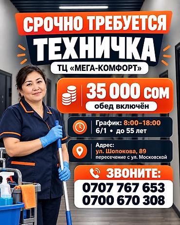 Уборщики: Требуется Уборщик, График: Шестидневка, Полный рабочий день — 1