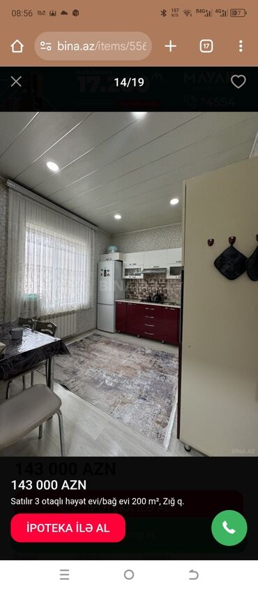 Həyət evləri və villaların satışı: Satılır 3 otaqlı həyət evi/bağ evi, Zığ q. Xüsusiyyətlər: - Geniş — 6