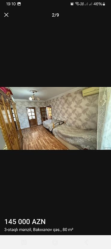 razin: Bakı, Bakıxanov qəs., 3 otaqlı, Köhnə tikili, m. Neftçilər, 80 kv. m — 2