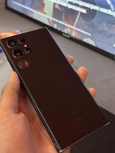 Samsung: Samsung Galaxy S22 Ultra, Б/у, 128 ГБ, цвет - Черный, 2 SIM, eSIM — 1