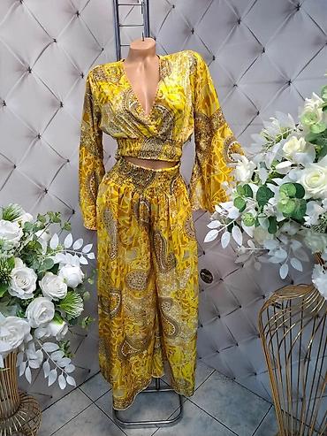 essence stvari: Dvodijelni ženski komplet – top i široke pantalone - Materijal — 1