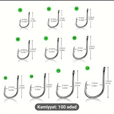 ovçu mağazası qiymetleri: Baliqciliq ucun 100 eded qurd rezin,100 eded iyne,10 eded racki
