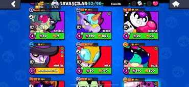 Video oyunlar üçün aksesuarlar: Brawl Stars hesabı – yüksək səviyyəli, oynamağa hazır - Kupa: 19 135 — 10