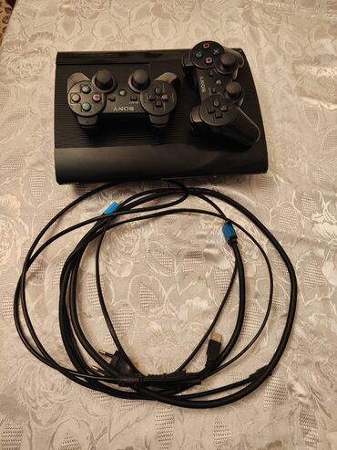 PS3 (Sony PlayStation 3): PlayStation 3 super slim 2 orginal pult 20 ededden cox oyun