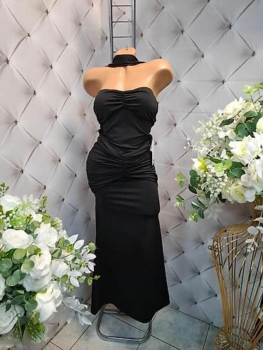 mini torbice: Elegantna duga haljina bez bretela sa draperijom - Model: uska, maxi — 4
