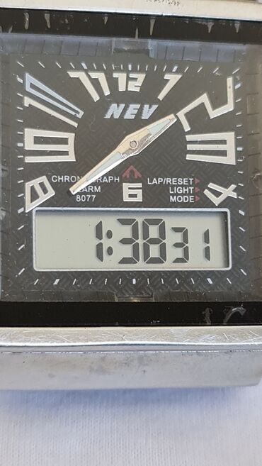 Ručni satovi: NEV hibridni ručni sat – analogno/digitalni - Kućište pravougaonog — 12