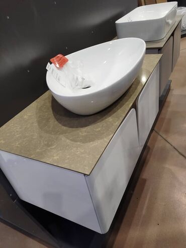 Тумбы для ванны: Тумба для ванны, Новый, С раковиной, МДФ, Бесплатная доставка, цвет - Коричневый — 8