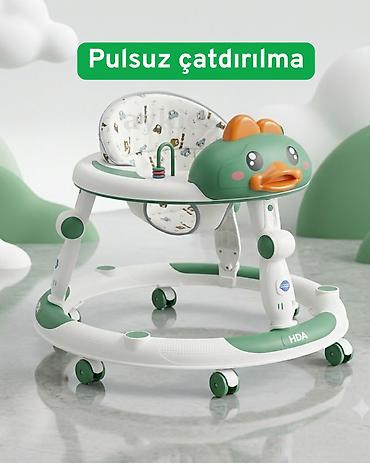 👶💚 KÖRPƏLƏR ÜÇÜN KLASSİK YERİMƏ ARABASI — RAHATLIQ VƏ SADƏ DİZAYN! 🤍