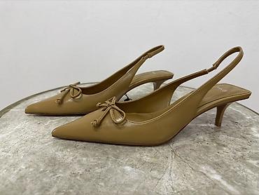 e8 kit: Mango (MNG) qadın slingback tufliləri - Model: kiltə dabanlı — 4