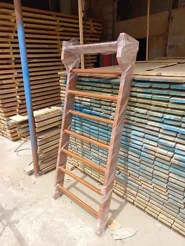 burus: İdman üçün taxta İsveç divarları (turnik-lestənka) - Material — 5