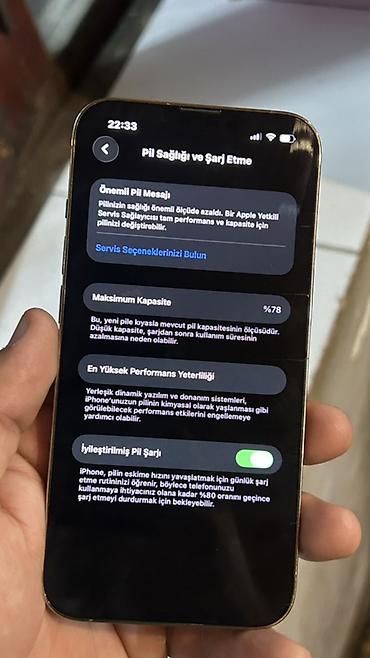 ayfon 13 pro max qiyməti: IPhone 13 Pro, Qızılı, Face ID — 7