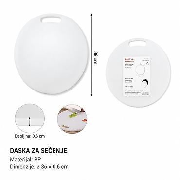 KMT Okrugla plastična daska za sečenje 2406788 Praktična, okrugla