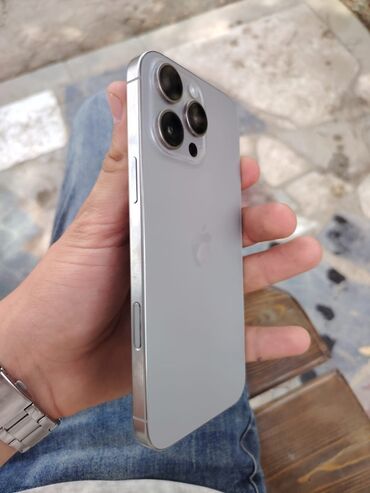 Apple iPhone: IPhone 16 Pro Max, 256 GB, Natural Titanium, Barmaq izi, Simsiz şarj, Face ID