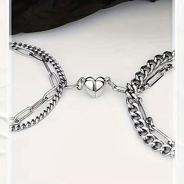 cartier narukvice konac: Set narukvica za parove – magnetno srce - Dizajn: dve narukvice koje — 2