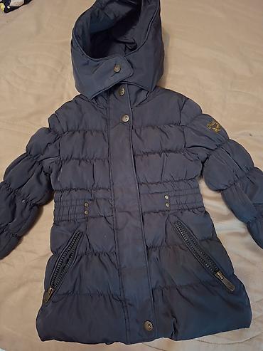 qız paltar: Qız uşağı üçün qış gödəkçəsi - Rəng: tünd göy - Model: qabarıq — 1
