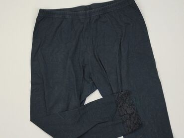 spodnie chino czarne: Spodnie 3/4 Damskie, Janina, XL (EU 42), stan - Dobry