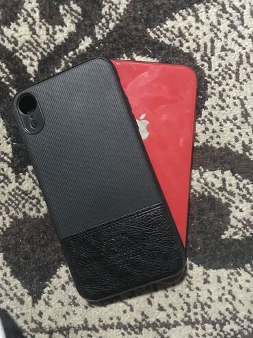 телефон айфон 1: IPhone Xr, Б/у, 64 ГБ, Красный, Защитное стекло, Чехол, 100 %