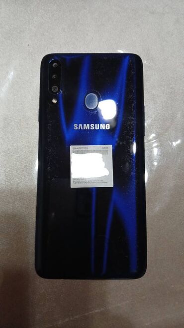 samsung a20s kabrolari: Samsung A20s, 32 GB, rəng - Göy, Sensor, Barmaq izi, İki sim kartlı