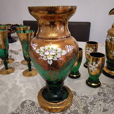 Qab-qacaq və mətbəx ləvazimatları: Çay dəsti, rəng - Qızılı, Farfor — 8