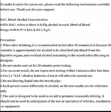 Алкотестеры: Rəqəmsal Nəfəs Alkoqol Testeri - Yüksək dəqiqlikli sensor və rəqəmsal — 8