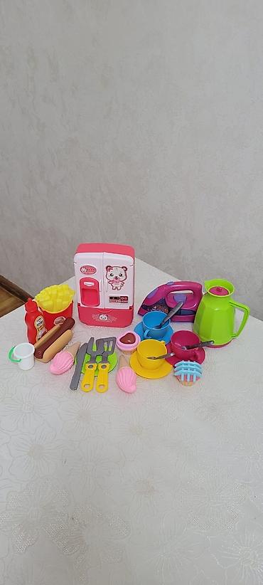 usaq metbex oyuncaq: Uşaq üçün oyun mətbəxi və ev əşyaları dəsti - İki gözlü plastik qaz — 3