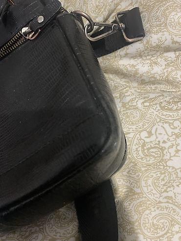 Барсетки: Сумка через плечо BUTUN, мужская - Материал: черная фактурная кожа с — 8