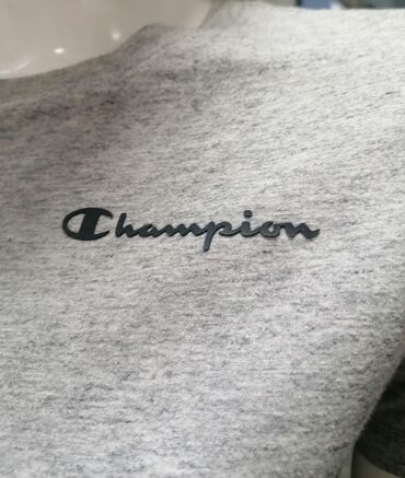 novi pazar majice na veliko: Champion, S (EU 36), Pamuk, bоја - Siva