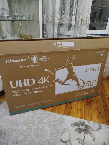 Televizorlar: Yeni Televizor Hisense LCD 55" 4K (3840x2160), Ünvandan götürmə