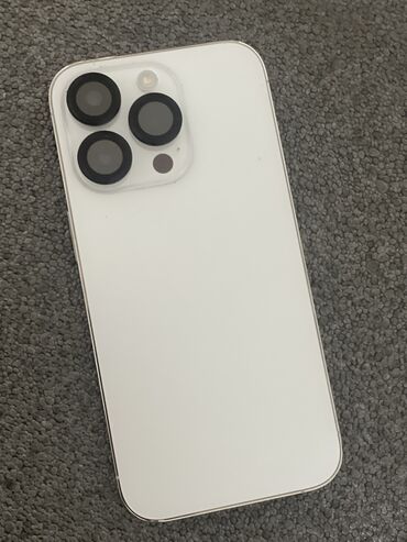 айфон ош: IPhone 14 Pro, Колдонулган, 256 ГБ, White Titanium, Заряддоочу түзүлүш, 93 %