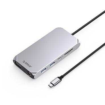 🔥 ORICO XCR-X22-GY-BP – 12-in-1 USB-C Docking Station, 100W PD, HDMI