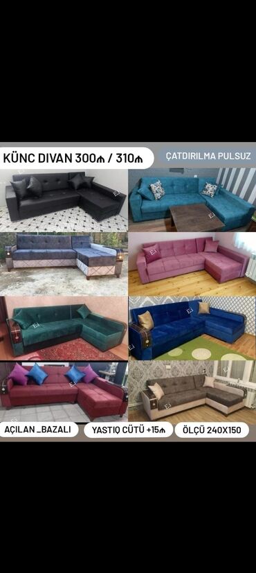 Divanlar: Künc divan, Yeni, Açılan, Bazalı, Nabuk, Ödənişli çatdırılma — 11