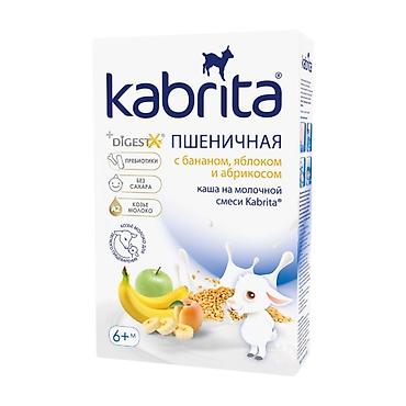 Kabrita Пшеничная каша с бананом, яблоком и абрикосом, на молочной