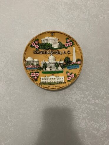 сувениры национальные: Тарелка - сувенир " Вашингтон - столица США", достопримечательности