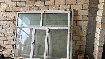 Pəncərələr: İşlənmiş İkiqat şüşə paketi Plastik pəncərə, Еni: 212 sm, Uzunluğu: 182 sm — 2