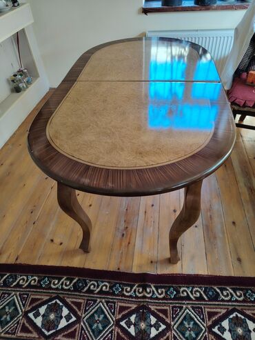 стол для конференций: Гостиный стол, Б/у, Раскладной, Дерево, Овальный стол