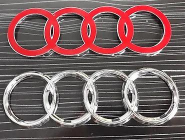 Auto delovi, gume i tjuning: Prednji znak Audi 28,5 x 10cm - crni sjaj. Zamenski znakovi Audi — 6