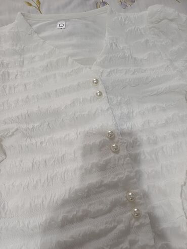 футболка зара: Блузка, Классическая модель, Трикотаж, Однотонный