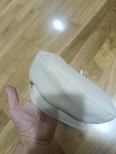 baş geyimi: Əl işi bej rəngli kepka/beret - Dizayn: Minimalist, dairəvi formalı — 3
