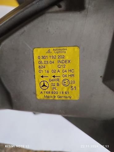 abs audi: Передняя правая фара Mercedes-Benz 2001 г., Б/у, Оригинал, Германия — 2