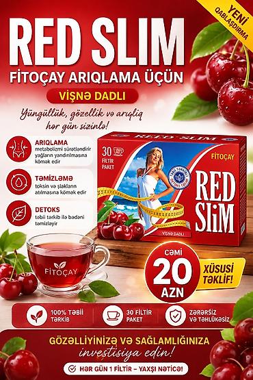 3d rucka: RED SLIM – vişnə dadlı fitoçay Məhsul xüsusiyyətləri: - Arıqlama — 1