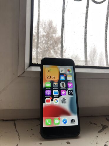 стоимость айфона: IPhone 7, Скидка 10%, Б/у, 128 ГБ, Black Titanium, Защитное стекло, 80 %