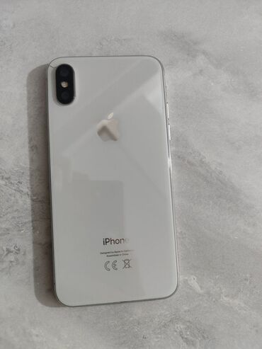 iphone 16 бишкек: IPhone Xs, Колдонулган, 64 ГБ, Ак, Каптама, 100 %