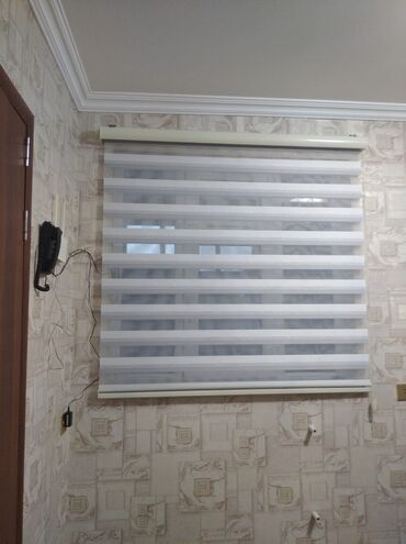 ev üçün pərdələr: Новый, Зебра, цвет - Белый