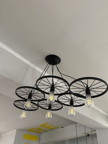 лампочки для дома: Люстра колесо лофт с 6 лампочками 25W