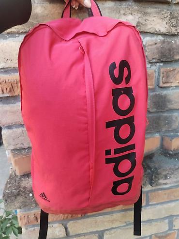moderni rancevi za devojke: Adidas ranac – crveni - Sportski ranac sa velikim vertikalnim adidas — 1