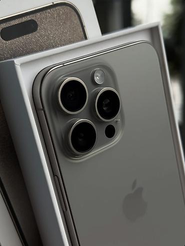 15 pro ma: IPhone 15 Pro Max, Новый, 256 ГБ, Natural Titanium, Защитное стекло, Чехол, Коробка, 88 % — 2