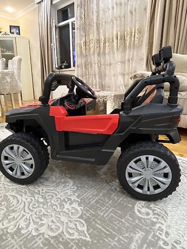 Детские электрокары: Uşaq üçün elektrikli off-road maşın - Korpus: qırmızı-qara rəngdə — 3